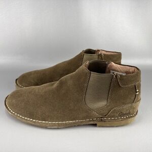 Georgia Giant Chelsea Boots Mens Sz 13 Wide Brown Suede Leather Gum Sole Pull On